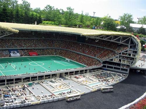 This stadium is in a smaller scale